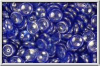 Piggy Beads, 4x8mm, sapphire, trans., luster, 25 Stk.