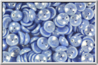 Piggy Beads, 4x8mm, sapphire, lt., op., luster, 25 Stk.