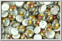 Piggy Beads, 4x8mm, white, opal, marea, 25 Stk.