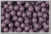 bhm. Glasperle, rund, 4mm, lavender, dk.,op., 50 Stk.