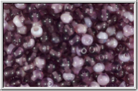 bhm. Glasperle, rund, 4mm, amethyst, trans., moonlight, 50 Stk.