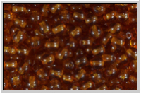 bhm. Glasperle, rund, 4mm, amber, dk., trans., 50 Stk.