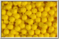 bhm. Glasperle, rund, 4mm, yellow, op., 50 Stk.