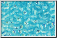 bhm. Glasperle, rund, 4mm, aqua, trans., AB, 50 Stk.