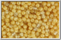 bhm. Glasperle, rund, 3mm, crystal/beige op., 50 Stk.