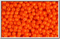 bhm. Glasperle, rund, 3mm, orange, opaque, 50 Stk.