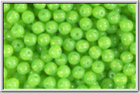 bhm. Glasperle, rund, 4mm, lime green, opal, 50 Stk.