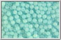 bhm. Glasperle, rund, 3mm, aqua, opal, 50 Stk.