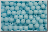 bhm. Glasperle, rund, 4mm, aqua, lt., op., 50 Stk.