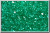 Bhm. Glasschliffperle, feuerpol., 4mm, teal, lt., trans., 50 Stk.