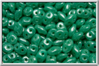 SD-63130-14400, SuperDuo Beads, turquoise, op., luster, 10g