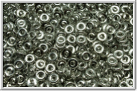 OBD-00030-27001, O-Beads, crystal, trans., half silver, 5 g