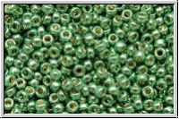 RR-15-4215, MIYUKI Rocailles, 15/0, green, sea, galv., met., duracoat, 5g