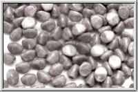 PB-03000-14449, Pinch Beads,  5x3mm, white, op., grey marbled, 65 Stk.