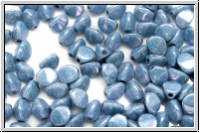 PB-03000-14464, Pinch Beads,  5x3mm, white, op., blue/grey marbled, 65 Stk.