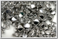 PB-00030-27000, Pinch Beads, 5x3mm, crystal, trans., silver, full, 65 Stk.