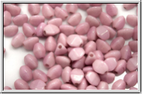 PB-03000-14494, Pinch Beads,  5x3mm, white, op., rose marbled, 65 Stk.