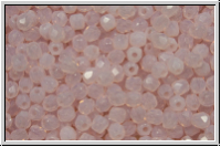 Bhm. Glasschliffperle, feuerpol., 3mm, pink, opal, 50 Stk.