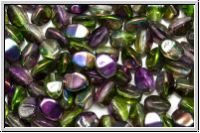 PB-00030-95000, Pinch Beads, 5x3mm, crystal, trans., magic orchid, 65 Stk.