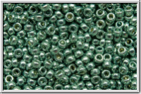 RR-15-4216, MIYUKI Rocailles, 15/0, seafoam, dk., galv., met., duracoat, 5g