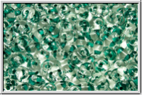 SD-00030-44859, SuperDuo Beads, crystal, trans., dk. green-ld., 10g