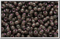 R-11-0367, TOHO Rocailles, 11/0, black diamond, trans., pink-ld., 10g