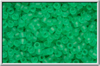 R-15-0072f, TOHO Rocailles, 15/0, emerald, lt., trans., matte, 5g