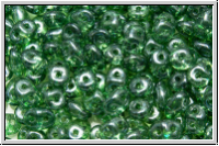 SD-00030-14459, SuperDuo Beads, crystal, trans., green marbled, 10g