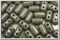RUL-03000-14449, Rulla Beads, 3x5mm, white, op., grey marbled, 100 Stk. (ca. 11  g)