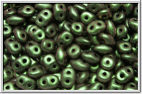 SD-23980-94103, SuperDuo Beads, olivine, antique, met., 10g