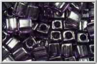 SB-03-0157, MIYUKI Squares, 3mm, lavender, trans., 10g