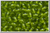 bhm. Glasperle, rund, 4mm, olivine, trans., 50 Stk.