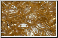 Half Moon Beads, 8x4mm, crystal, trans., champagne luster, 25 Stk.