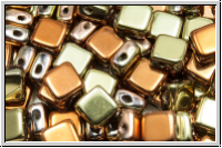 TILE-Beads, diagonal, 6x6mm, crystal, trans., california gold rush, 25 Stk.