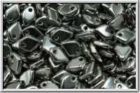 Dragon Scale Beads, 1,5x5mm, black, op., full chrome, 100 Stk. (3g)