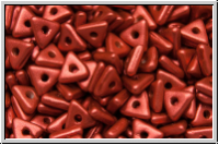 Tri-Beads, 4mm, lava red, met., satin, 100 Stk.