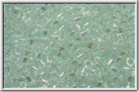 DB0083, MIYUKI Delica, 11/0, crystal, trans., pale aqua-ld., AB, 5g