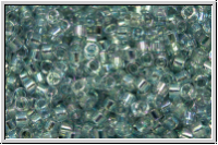 DB0110, MIYUKI Delica, 11/0, crystal, trans., lt. blue-ld., AB, 5g