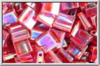 TL-0254, MIYUKI Tila Beads, red, transp., AB, 60 Stk.