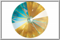 Swarovski Rivoli 1122, 14mm, 001L131D - crystal, ochre DeLite, backed, 1 Stk.