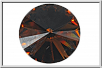 Swarovski Rivoli 1122, 14mm, 220 - smoked topaz, foiled, 1 Stk.