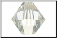 Swarovski Bicone 5328, 6mm, 001SSHA- crystal, silver shade, 5 Stk.